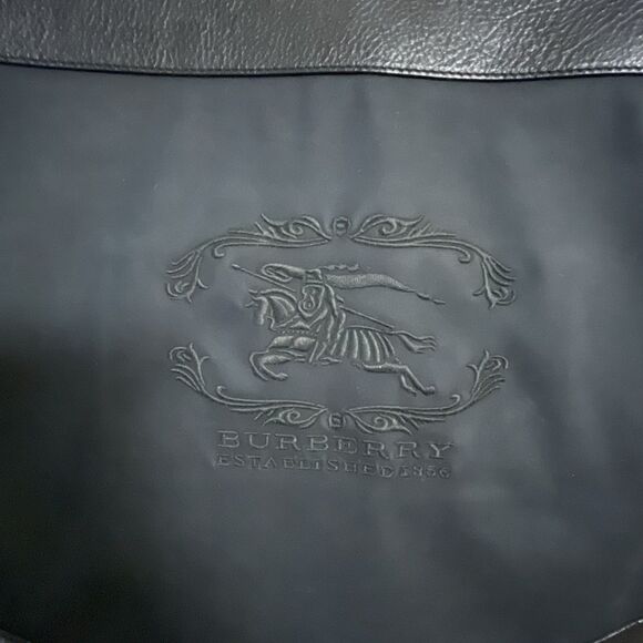 BURBERRY Black Canvas Leather Logo BSX Stowell Travel Tote Bag Purse - Picture 9 of 16